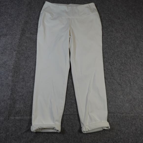 J. Jill Pants Womens Medium Wearever Collection White Pull On Straight Lined - Picture 1 of 11